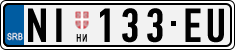 License plate of Serbia, Cars
