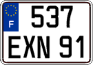 French license plate, FNI