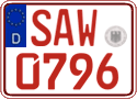 German license plate, Red license plates
