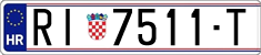 License plate of Croatia, Regular plates
