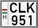 license plates of Hungary, Cars (1990)