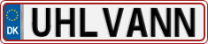 License plate of Denmark, Vanity Plates