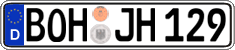 German license plate, Regular plates