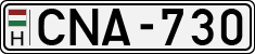 license plates of Hungary, Cars (1990)