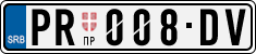 License plate of Serbia, Cars