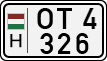 license plates of Hungary, Oldtimers (1990)