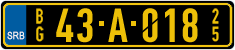 License plate of Serbia, Diplomatic