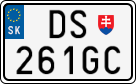 License plate of Slovakia, Motorcycles