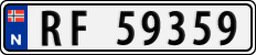 License plate of Norway, Cars