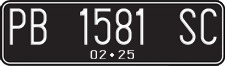 License plate of Indonesia, Regular plates