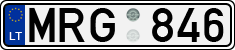 License plate of Lithuania, Cars