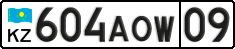 License plate Kazakhstan, Private owners (2012)