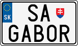 License plate of Slovakia, Vanity Plates