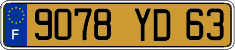 French license plate, FNI