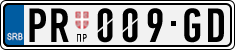 License plate of Serbia, Cars