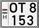 license plates of Hungary, Oldtimers (1990)