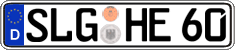 German license plate, Regular plates