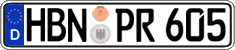 German license plate, Regular plates
