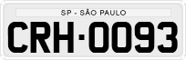 License plate of Brazil, Private owners (1990)