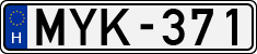license plates of Hungary, Cars (1990)