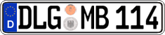 German license plate, Regular plates