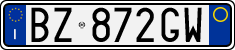 License plate of Italy, Cars (1994 year series)
