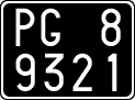 License plate of Italy, Cars (1927 year series)