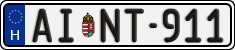 license plates of Hungary, Regular plates (2022)