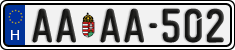 license plates of Hungary, Regular plates (2022)