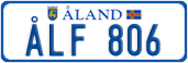 License plate of Åland, Cars (ÅLA 1234)