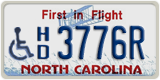 North Carolina, Vehicles for disabled persons (H/D 1234X)