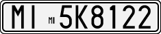 License plate of Italy, Cars (1927 year series)