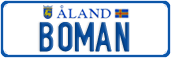 License plate of Åland, Vanity Plates