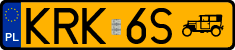 License plates of Poland, Oldtimers