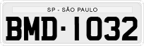 License plate of Brazil, Private owners (1990)