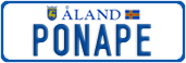License plate of Åland, Vanity Plates