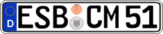 German license plate, Regular plates