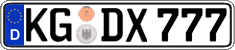 German license plate, Regular plates