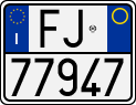 License plate of Italy, Motorcycles (1994 year series)