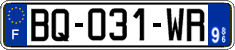 French license plate, SIV (ordinary)