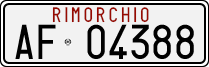 License plate of Italy, Trailers (1994 year series)