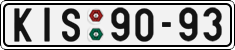 License plate of the Czech Republic, Cars (1960)