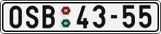 License plate of the Czech Republic, Cars (1960)