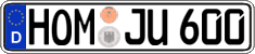 German license plate, Regular plates