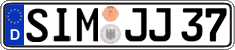 German license plate, Regular plates