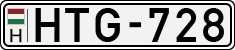 license plates of Hungary, Cars (1990)