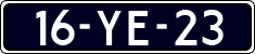 License plate of the Netherlands, Imported oldtimers (cars)
