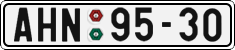 License plate of the Czech Republic, Cars (1960)