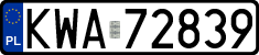 License plates of Poland, Regular car plates