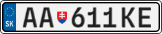 License plate of Slovakia, Cars